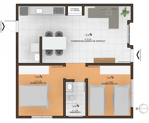 Imagem Casa com 2 Quartos à Venda, 65 m² em São Luiz - Caxias Do Sul