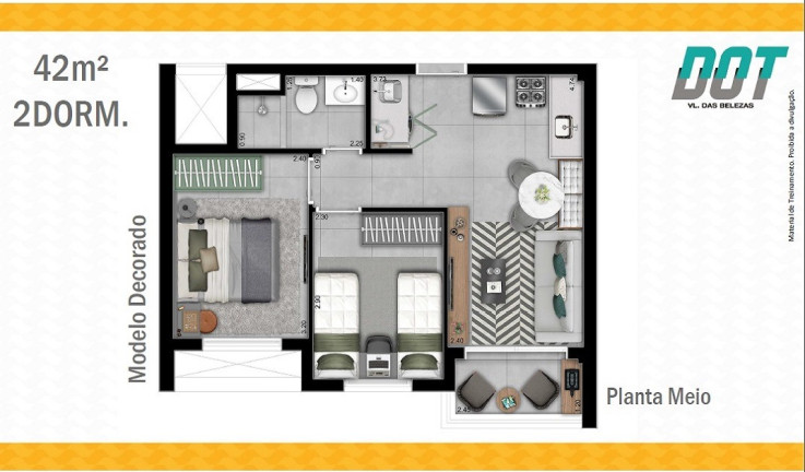 Imagem Imóvel com 2 Quartos à Venda, 42 m² em Campo Limpo - São Paulo