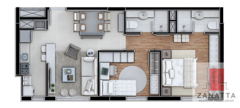 Imagem Apartamento com 2 Quartos à Venda, 60 m² em Marechal Rondon - Canoas Imagem Apartamento com 2 Quartos à Venda, 60 m² em Marechal Rondon - Canoas