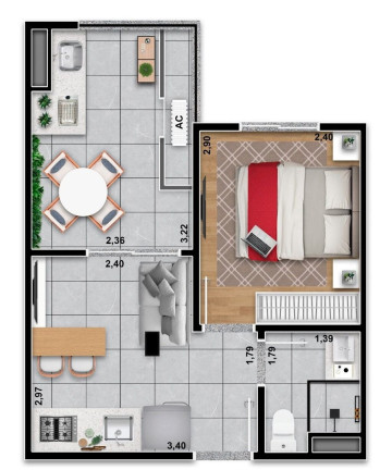 Imagem Apartamento com 2 Quartos à Venda, 40 m² em Tatuapé - São Paulo Imagem Apartamento com 2 Quartos à Venda, 40 m² em Tatuapé - São Paulo