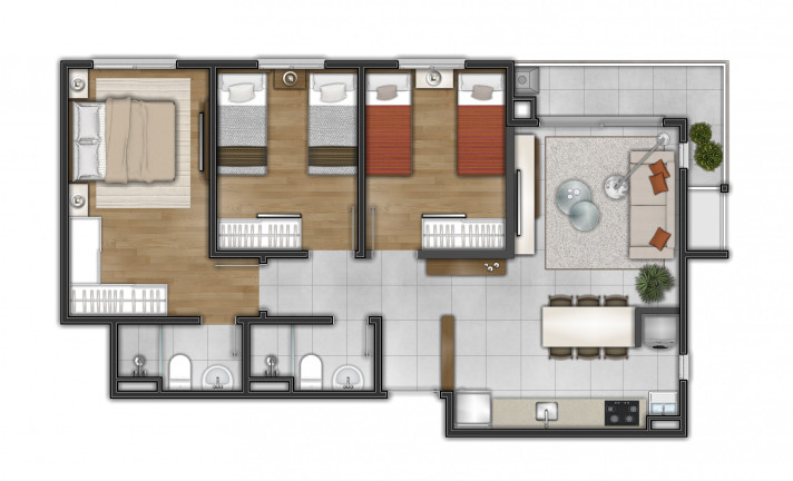 Imagem Apartamento com 3 Quartos à Venda, 86 m² em Bom Pastor - Igrejinha