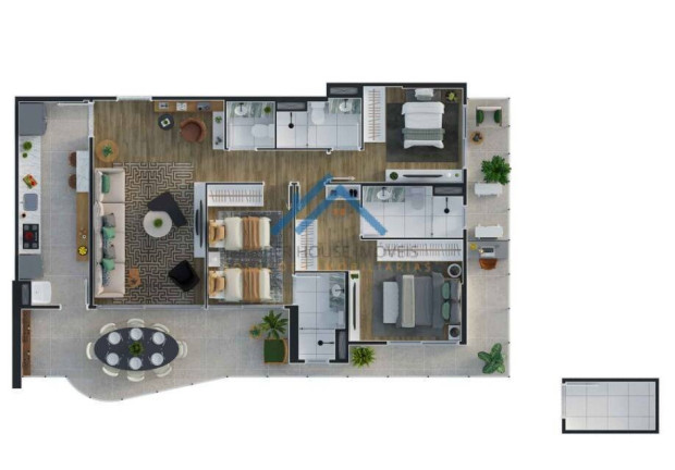 Apartamento com 3 Quartos à Venda, 123 m² em Alphaville Centro Industrial E Empresarial/alphaville. - Barueri
