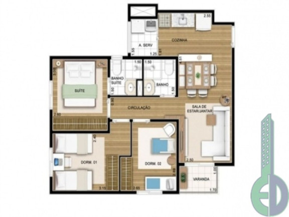 Imagem Imóvel com 2 Quartos à Venda, 46 m² em Nova Petrópolis - São Bernardo Do Campo
