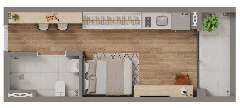 Foto do imóvel Apartamento com 1 Quarto à Venda, 31 m² em Saúde - São Paulo