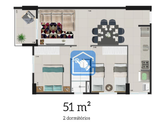 Apartamento com 2 Quartos à Venda, 44 m² em Tatuapé - São Paulo