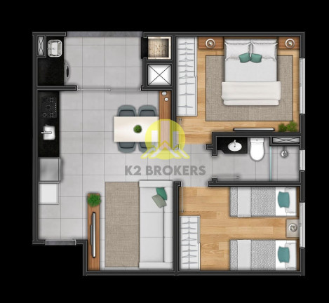 Imagem Apartamento com 2 Quartos à Venda, 48 m² em Cidade Industrial - Curitiba Imagem Apartamento com 2 Quartos à Venda, 48 m² em Cidade Industrial - Curitiba