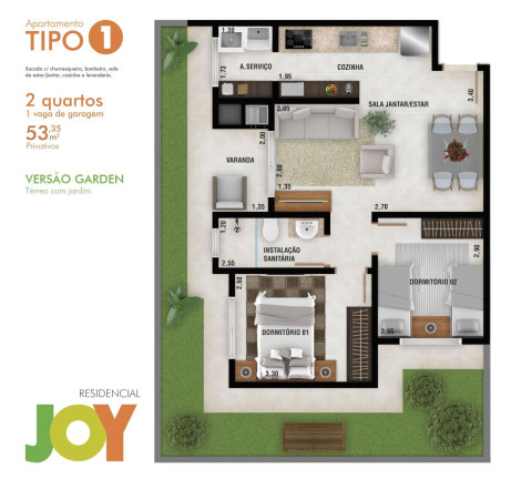 Imagem Apartamento com 2 Quartos à Venda, 53 m² em Jardim Eldorado - Foz Do Iguaçu Imagem Apartamento com 2 Quartos à Venda, 53 m² em Jardim Eldorado - Foz Do Iguaçu