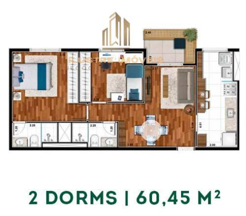 Imagem Apartamento com 2 Quartos à Venda, 60 m² em Jardim Tupanci - Barueri