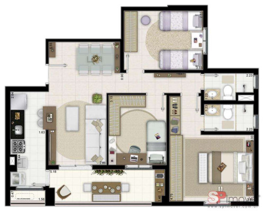 Imagem Apartamento com 3 Quartos à Venda, 84 m² em Marapé - Santos Imagem Apartamento com 3 Quartos à Venda, 84 m² em Marapé - Santos