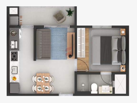 Imagem Apartamento com 1 Quarto à Venda, 36 m² em Centro - Pinhais Imagem Apartamento com 1 Quarto à Venda, 36 m² em Centro - Pinhais