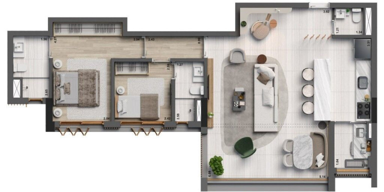 Imagem Apartamento com 2 Quartos à Venda, 70 m² em Jardim Paulista - São Paulo