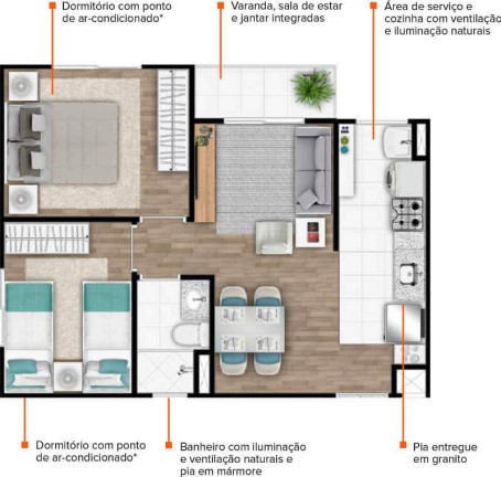Imagem Imóvel com 2 Quartos à Venda, 47 m² em Jardim Garcia - Campinas