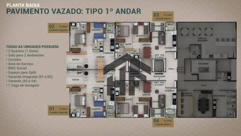 Imagem Apartamento com 2 Quartos à Venda, 51 m² em Encruzilhada - Recife