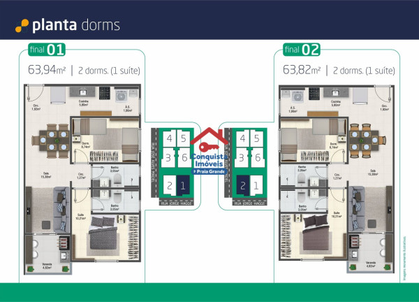 Imagem Apartamento com 2 Quartos à Venda, 62 m² em Aviação - Praia Grande Imagem Apartamento com 2 Quartos à Venda, 62 m² em Aviação - Praia Grande