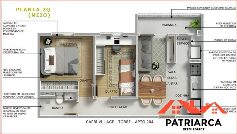 Imagem Apartamento com 2 Quartos à Venda, 43 m² em Notre Dame - Campinas