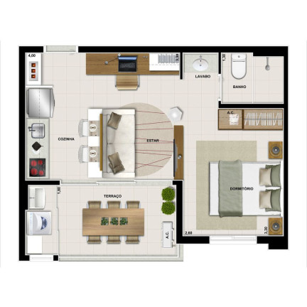 Foto do imóvel Apartamento com 2 Quartos à Venda, 58 m² em Morumbi - São Paulo Foto do imóvel Apartamento com 2 Quartos à Venda, 58 m² em Morumbi - São Paulo