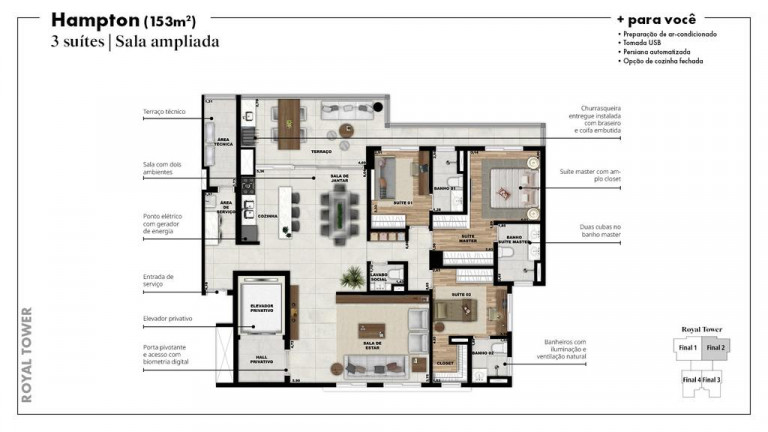 Imagem Apartamento com 4 Quartos à Venda, 157 m² em Vila São Francisco - Osasco