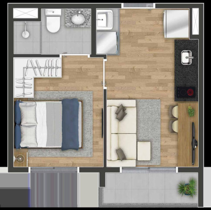 Imagem Apartamento com 1 Quarto à Venda, 26 m² em Pinheiros - São Paulo