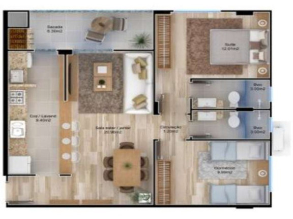 Imagem Apartamento com 2 Quartos à Venda, 70 m² em Tabuleiro - Camboriú