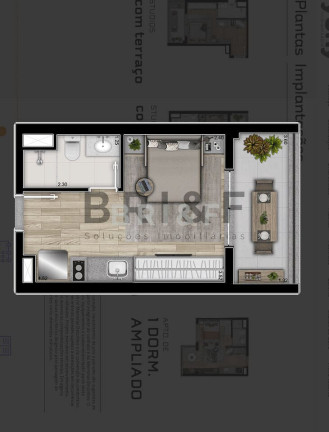 Imagem Apartamento com 1 Quarto à Venda, 25 m² em Brooklin - São Paulo
