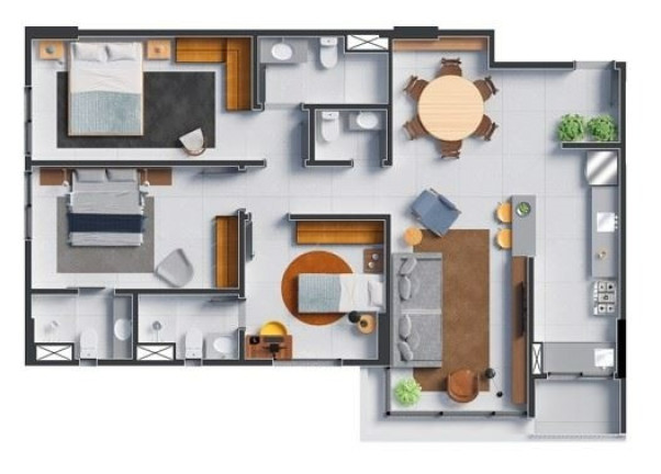 Imagem Imóvel com 2 Quartos à Venda, 71 m² em Sul (águas Claras) - Brasília Imagem Imóvel com 2 Quartos à Venda, 71 m² em Sul (águas Claras) - Brasília