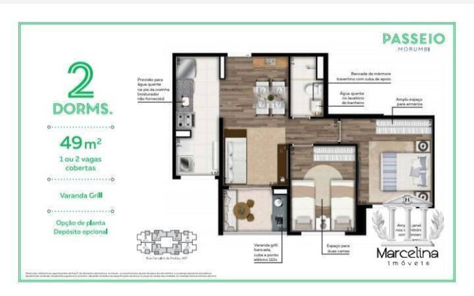 Imagem Apartamento com 2 Quartos à Venda, 49 m² em Vila Andrade - São Paulo