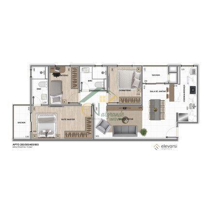 Imagem Apartamento com 3 Quartos à Venda, 66 m² em Weissópolis - Pinhais Imagem Apartamento com 3 Quartos à Venda, 66 m² em Weissópolis - Pinhais