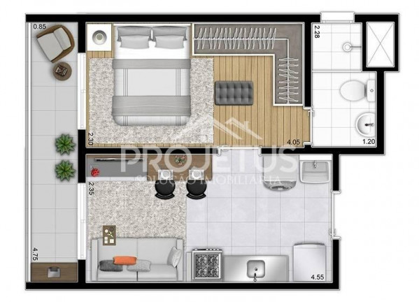 Imagem Apartamento com 1 Quarto à Venda, 38 m² em Bom Retiro - São Paulo