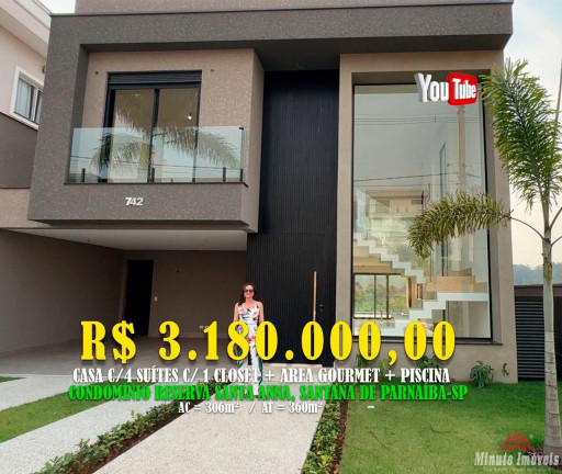 Casa com 4 Quartos à Venda, 306 m² em Sítio Do Rosário - Santana De Parnaíba