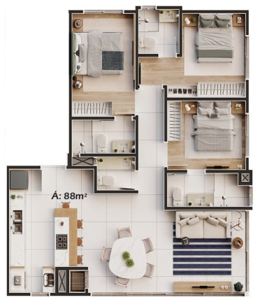 Imagem Apartamento com 2 Quartos à Venda, 54 m² em Capão Da Canoa - Capão Da Canoa