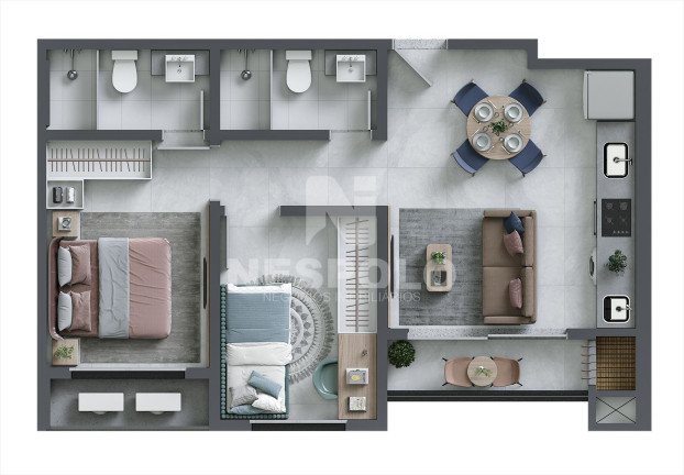 Imagem Apartamento com 2 Quartos à Venda, 50 m² em Dom Bosco - Itajai