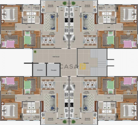 Imagem Apartamento com 3 Quartos à Venda, 70 m² em Jardim Ipiranga - Americana Imagem Apartamento com 3 Quartos à Venda, 70 m² em Jardim Ipiranga - Americana