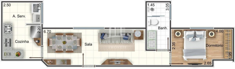 Imagem Apartamento com 1 Quarto à Venda, 38 m² em Vila Bocaina - Mauá