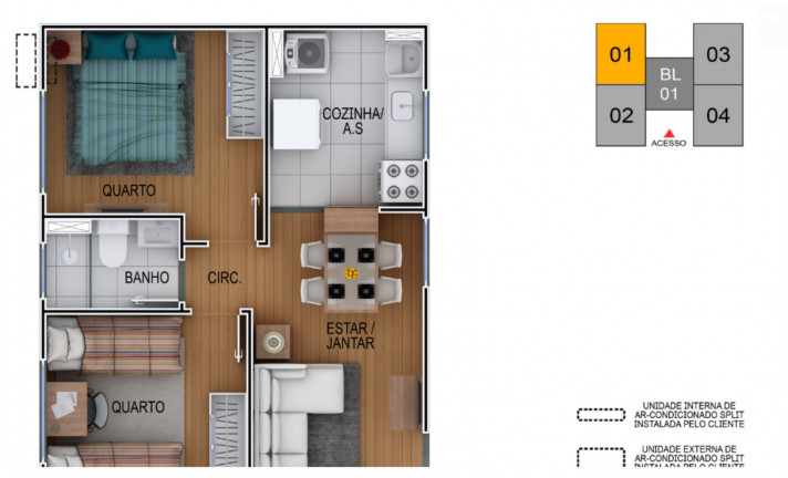 Imagem Imóvel com 1 Quarto à Venda, 40 m² em Restinga - Porto Alegre Imagem Imóvel com 1 Quarto à Venda, 40 m² em Restinga - Porto Alegre