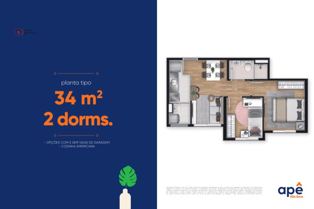 Imagem Apartamento com 2 Quartos à Venda, 34 m² em Vila Tolstoi - São Paulo Imagem Apartamento com 2 Quartos à Venda, 34 m² em Vila Tolstoi - São Paulo