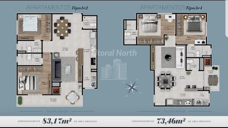 Imagem Apartamento com 2 Quartos à Venda, 73 m² em Fazenda - Itajaí Imagem Apartamento com 2 Quartos à Venda, 73 m² em Fazenda - Itajaí