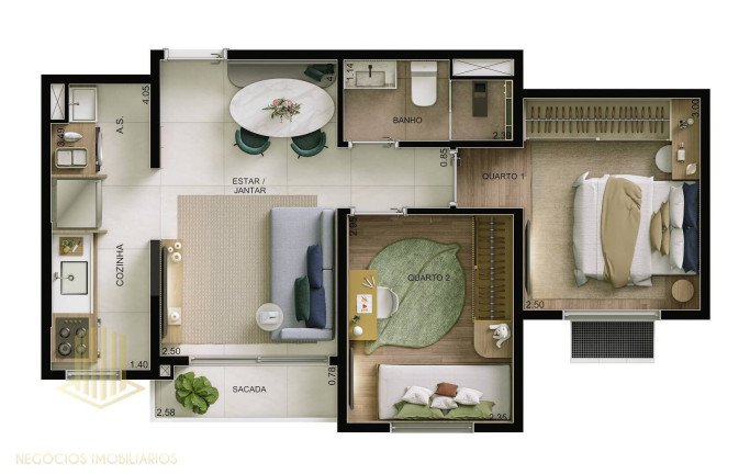 Imagem Apartamento com 2 Quartos à Venda, 43 m² em Goiânia 2 - Goiânia Imagem Apartamento com 2 Quartos à Venda, 43 m² em Goiânia 2 - Goiânia