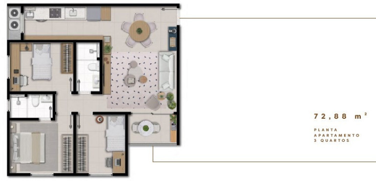 Imagem Apartamento com 3 Quartos à Venda, 72 m² em Buraquinho - Lauro De Freitas Imagem Apartamento com 3 Quartos à Venda, 72 m² em Buraquinho - Lauro De Freitas