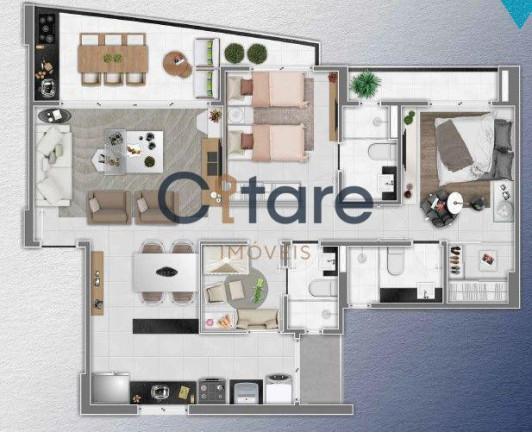 Imagem Apartamento com 3 Quartos à Venda, em Varjota - Fortaleza Imagem Apartamento com 3 Quartos à Venda, em Varjota - Fortaleza