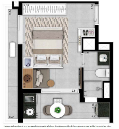 Imagem Studio com 1 Quarto à Venda, 17 m² em Perdizes - São Paulo