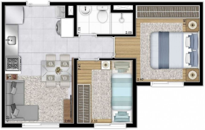 Imagem Imóvel com 2 Quartos à Venda, 32 m² em Cambuci - São Paulo