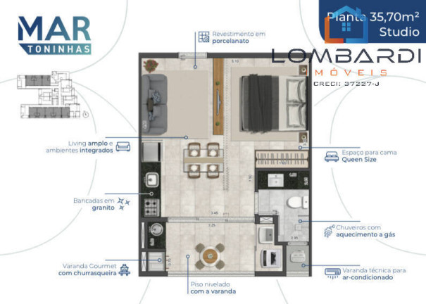 Imagem Loft com 1 Quarto à Venda, 35 m² em Praia Das Toninhas - Ubatuba Imagem Loft com 1 Quarto à Venda, 35 m² em Praia Das Toninhas - Ubatuba