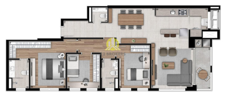 Imagem Apartamento com 3 Quartos à Venda, 115 m² em Bigorrilho - Curitiba Imagem Apartamento com 3 Quartos à Venda, 115 m² em Bigorrilho - Curitiba