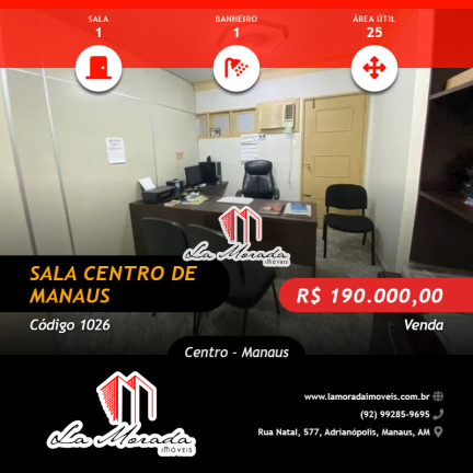 Imagem Sala Comercial à Venda, 25 m² em Centro - Manaus Imagem Sala Comercial à Venda, 25 m² em Centro - Manaus