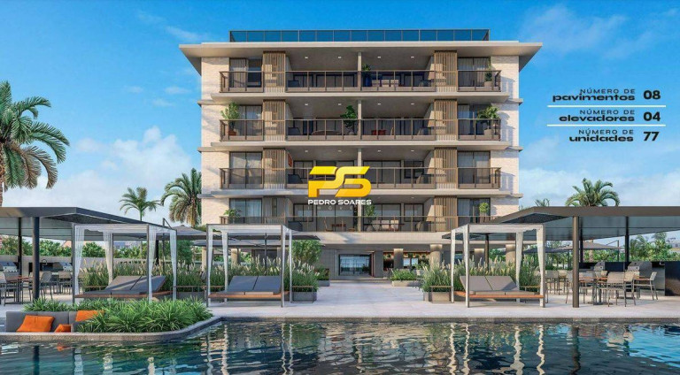 Apartamento com 4 Quartos à Venda, 135 m² em Ponta De Matos - Cabedelo