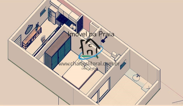Imagem Apartamento com 1 Quarto à Venda, 41 m² em Praia Do Sapê - Ubatuba
