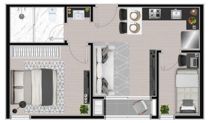 Imagem Apartamento com 2 Quartos à Venda, 35 m² em Cidade Industrial - Curitiba Imagem Apartamento com 2 Quartos à Venda, 35 m² em Cidade Industrial - Curitiba