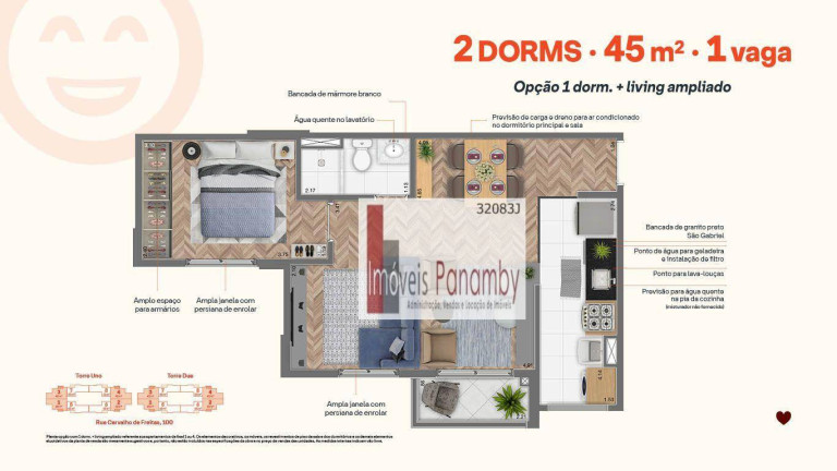 Imagem Apartamento com 2 Quartos à Venda, 45 m² em Vila Andrade - São Paulo