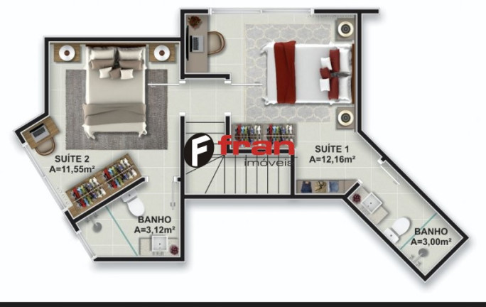 Imagem Apartamento com 1 Quarto à Venda, 53 m² em Itacorubi - Florianópolis