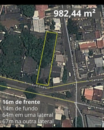 Terreno à Venda, 982 m² em Olaria - Porto Velho